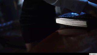A nerdy slut summons a huge cock to bang her sex-starving pussy