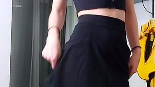 Amateur brunette in stockings luscious pussy fuck