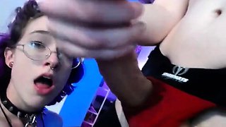 Amateur brunette in stockings luscious pussy fuck
