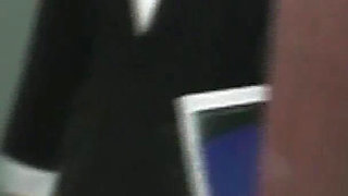 Sexy Teen Secretary Giving the Perfect Blowjob for Boss