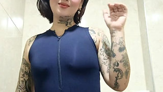 Karely Ruiz plays with her tits Mexico