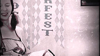 Mistress Dana's Vintage Hollywood Tease: Transparent Panties in Black-and-White Glamour