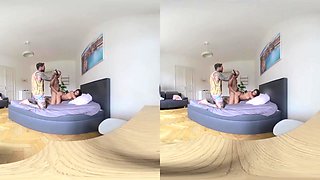 Big Booty Italian Gets a Creampie in Taboo Threesome - PornoDanVR