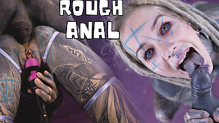 Tattoo Pierced Alt Girl Gives Sloppy BJ and Gets Anal Fucked