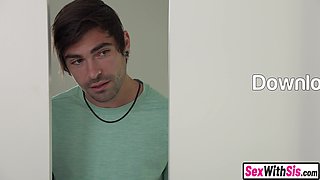 Peeping stepbro punished by young stepsis