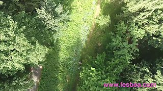 Lesbea beauties in the wood aislin, Lovita Fate and zadie skymm have threesome
