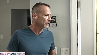 Sex starved blonde Gigi Dior helps friend's husband get off