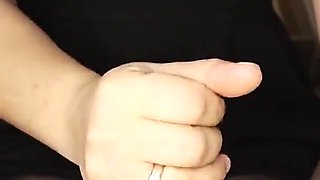Your cock cums on my pantyhose.
