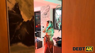 Debt4k. hot sex in a fortune-telling parlor: she managed to give an awesome blow-job