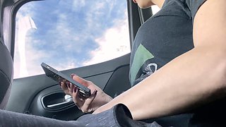 Shemale tranny enjoying solo masturbation