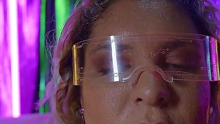 She Squirts During Double Dildo Fucking
