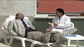 Humiliating threesome pissing orgasm