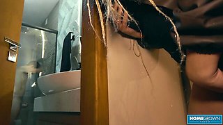Homegrown Video featuring Scarlet Rebel's huge cock smut