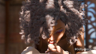 Nexus-3 Oasis - Busty Brunette Fatima Sucks Cock & Rides Hard in Her Beach Cabana