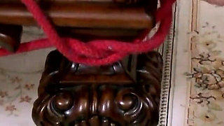 Mistress and 2 slaves: clips and candlewax into fisting