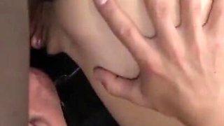 Couple with sexy blonde eager for black cock fucking in threesome