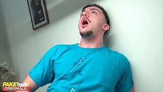 College student neighbors creep around for late night internal cumshot