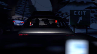 The Whiteout - 3D animated Lara Croft fingers her pussy remembering blowjob