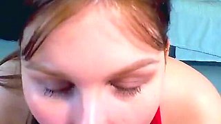 Hot Wife with Big Tits Giving Best Blowjob