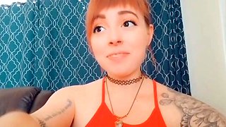 Amateur Jasmin stripping panties and masturbating