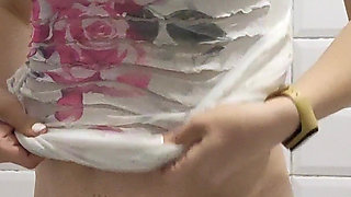 I Found Pretty Girl in the Shower and She Makes Her Dress and White Panties All Wet 4K and I Put My Cock Inside of Her