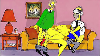 Slutty Cuckold Wife COMPILATION. Cartoon, Simpson Parody