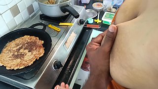 Kitchen Romance While Cooking Tamil Couple
