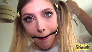 Sub rhiannon ryder dominated and left with mouthful of cum