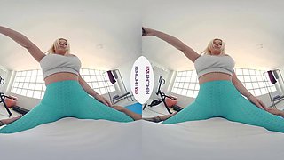 Sweat and Seduction at the Gym with a Big-Titted Blonde