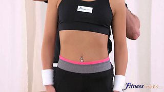 Fit yoga college girl wants her teacher's hard pecker - sport rooms