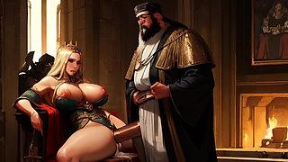 Busty Blonde Queen Gets Fucked In Church While People Watch In Spicy Toons: When The Moors Conquered Europe