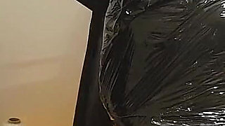 Foil Bondage Slave Part 2 - Cling Film Mummified and Edged to Madness