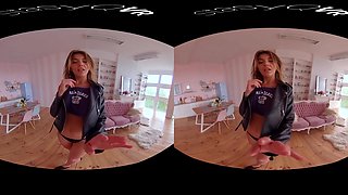 Bad Leather Babe - Solo Babe Strips - Stasyqvr - Sexlikereal