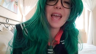 Hot nerdy schoolgirl needs help with homework and ends up with a creampie reward!