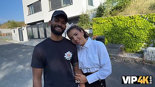 Una Fairy flaunts her natural tits & pussy while getting her BF's cock