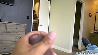 Savannah Bond caught jerking stepson - gets fucked hard in bed