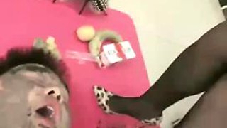 Chinese Mistress Makes Slave Lick Dirty Vans Sneakers and Other Shoes