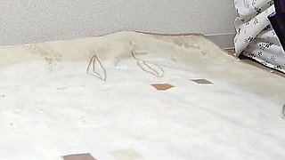 Girls Only Apartment in Japan, a Girl Cleaning Room with Natural Tits Spill Out Tank Top, Wedgie Thong Show From Miniskirt