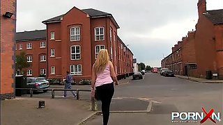 Blonde amateur Paige just loves pissing in public