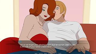 Secret of the House - Curvy Milf in a red dress loves being pleasured