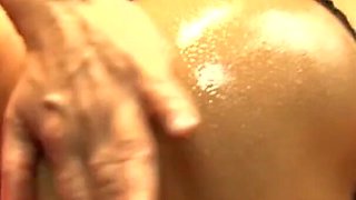 Hairy lesbian chick gets hard fisted