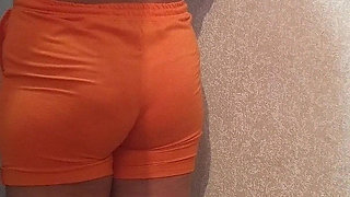 My desi Indian girlfriend with a big ass licks my dick and cums in her mouth