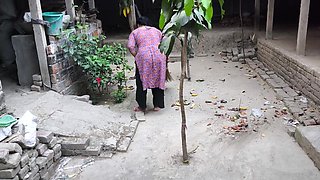 My Aunty Was Cleaning the Yard. but I Hugged Him, Put Him in My Aunty Ass, and Started Fucking Him Anal