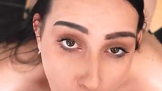Busty Cock Whore Kiss Cat Blows and Foot Fucks You in POV