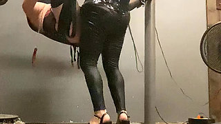 Sissy Handsfree Cums Prematurely in Chastity During Pegging and I Humiliate Him