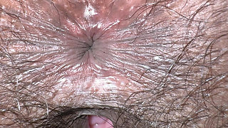 Asshole Beathing Extreme Closeup