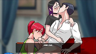Fucking cartoons, threeway, 3d animation