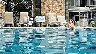 BBW Nurse Vicki and Handsome Harry in Pool Battle