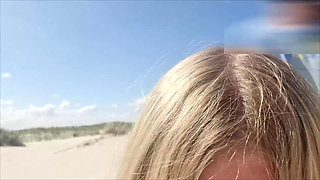 Teen Slut Public Doggy Fucked on the Beach!