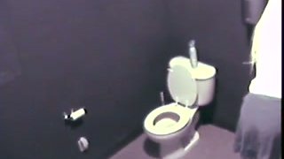 Toilet spy camera filmed hot blondie masturbating on toilet seat